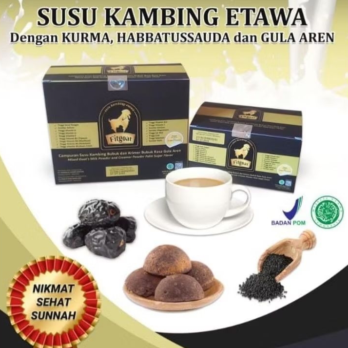 

FITGOAT SUSU KAMBING ETAWA DENGAN GULA AREN DAN KURMA