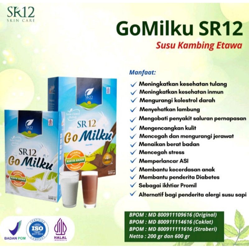 

GOMILKu 600gr SUSU KAMBING ETAWA TERBAIK SR12. SUSU KAMBING ETAWA 3 RASA. ORIGINALCOKELATSTRAWBERRY