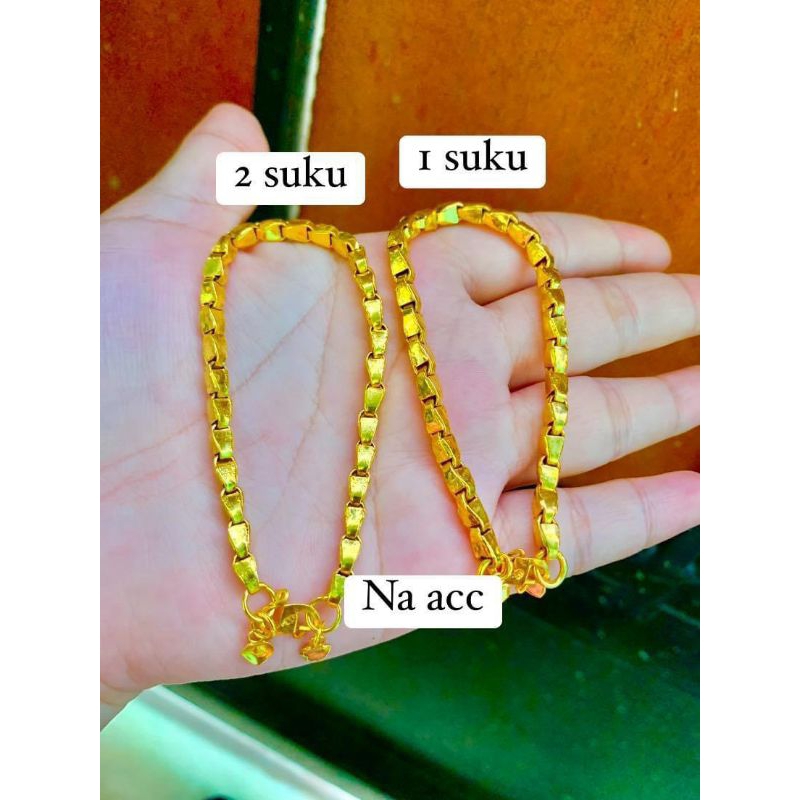 gelang padi lapis emas