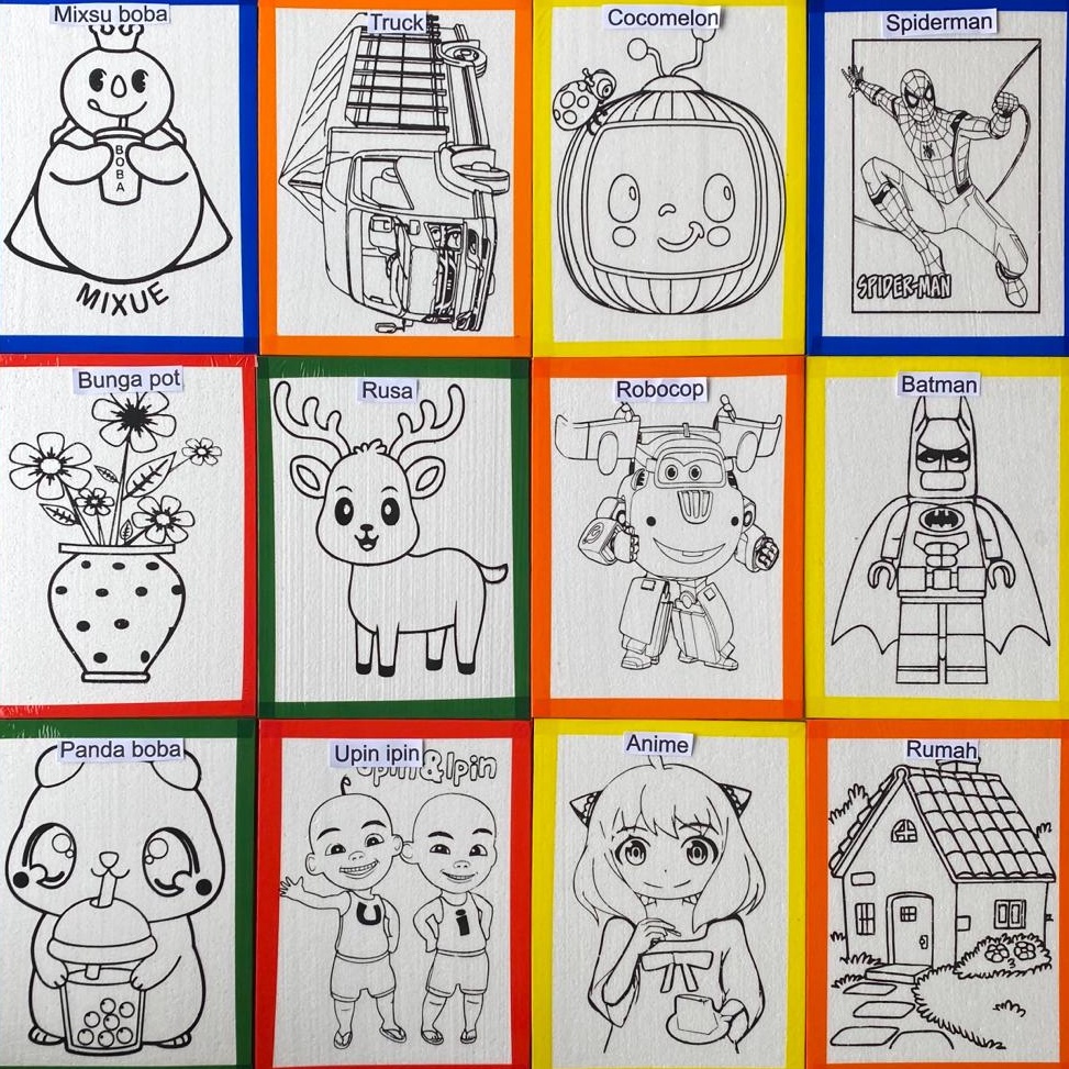 

KODE X3D4 Paket 1 styrofoam lukis ukuran 3x4 list lakban sterofoam gabus melukis mewarnai steropom termurah grosir gabus styrofoam lukis