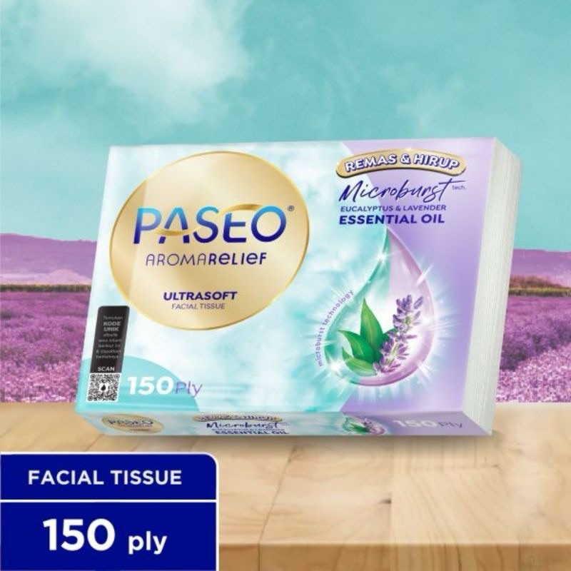PASEO AROMA-Tisu Tissue Paseo Aroma Relief Travel Pack 50 sheets/3 ply