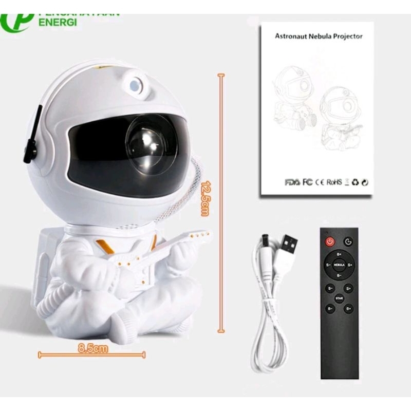 Lampu tidur astronot nebula Rayyanza