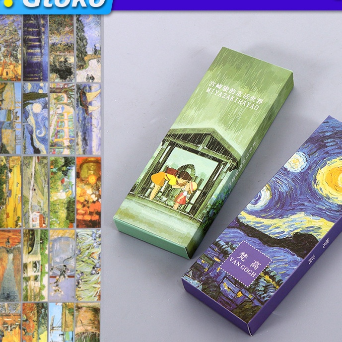 

HJ6 Pembatas Buku Kertas Paper Bookmark Penanda Buku Van Gogh Miyazaki Hayao 3PcsSet
