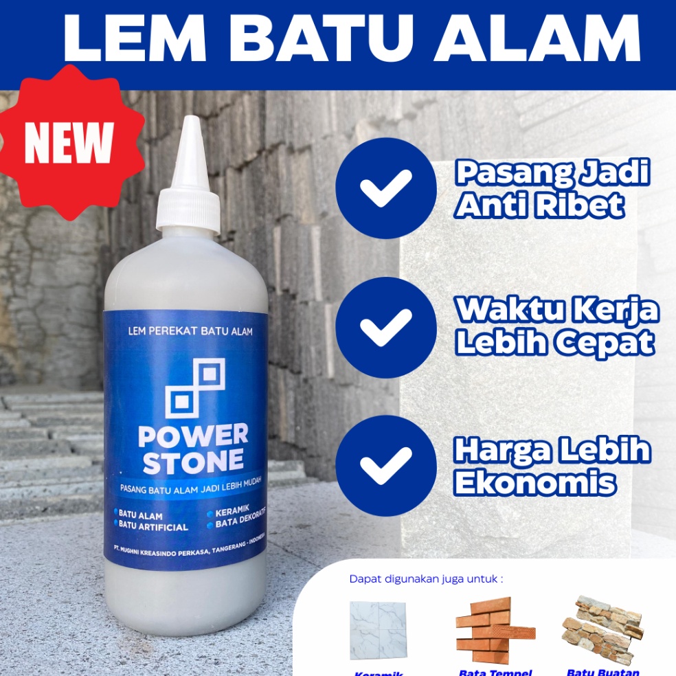 

POWER STONE 6gr LEM PEREKAT BATU ALAM BATA DEKORATIF l Q4T4