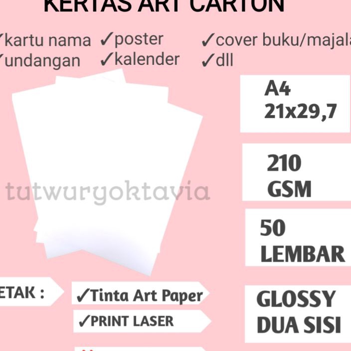 

Hematku Kertas art carton 21 gsm A4 isi 5 lembar