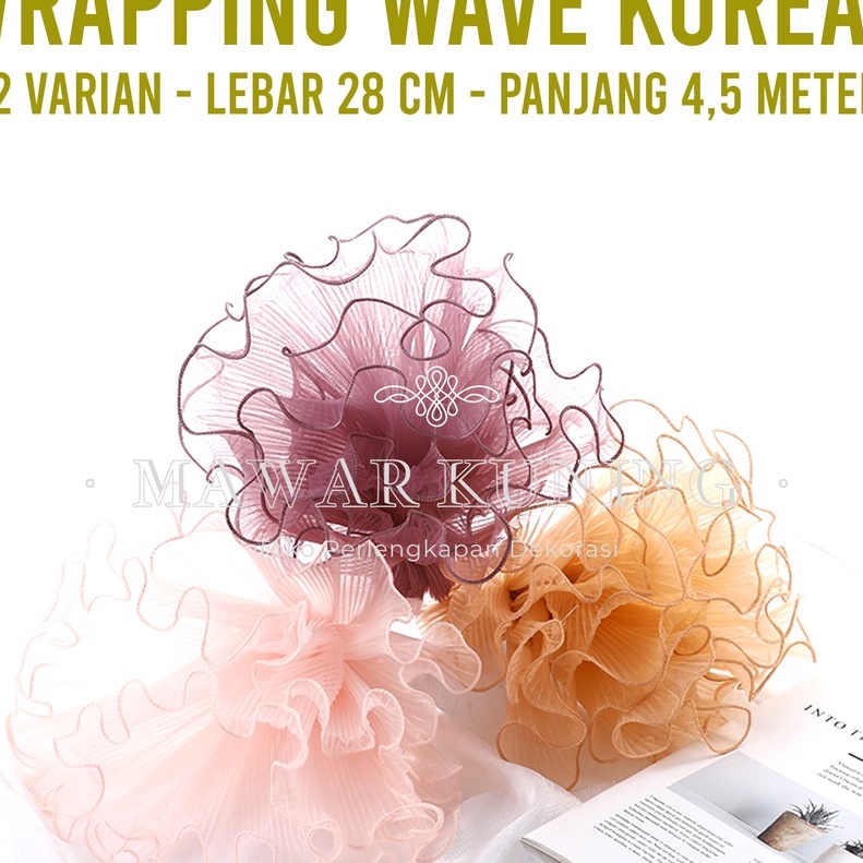 

KF7 28 CM 45 M Wrapping Wave Korean List Warna List Mutiara Wrapping Korean Keriting