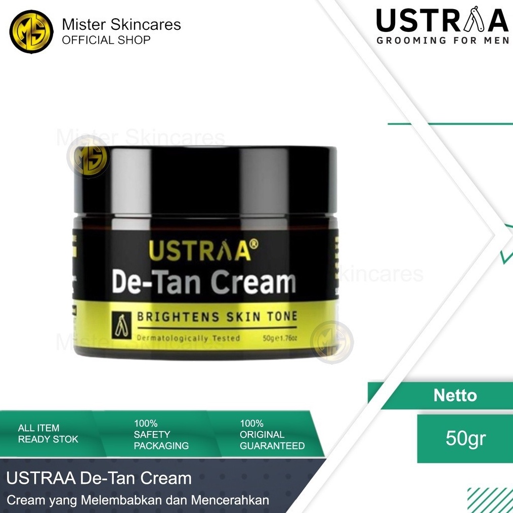 KODE F64K Cream Pelembab Pencerah Pemutih Wajah Pria Ustraa DeTan Krim 5gr