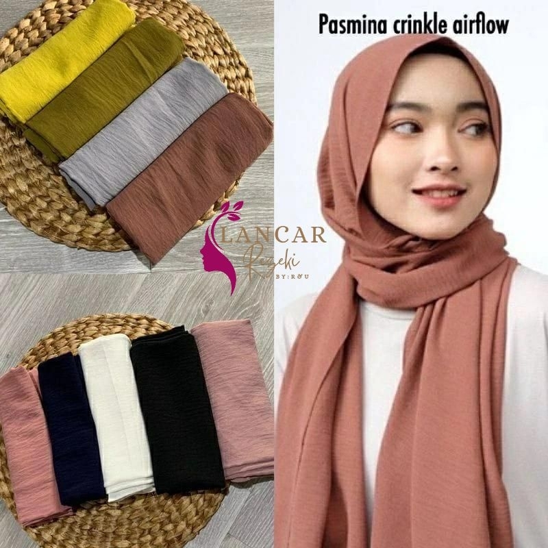 PASHMINA CRINKLE AIRFLOW/PASHMINA CRINKLE/PASHMINA MURAH/PASHMINA ADEM