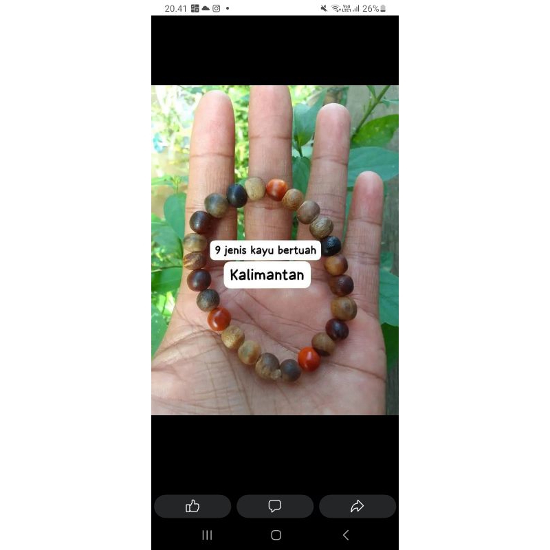 gelang 9 kayu bertuah kalimantan