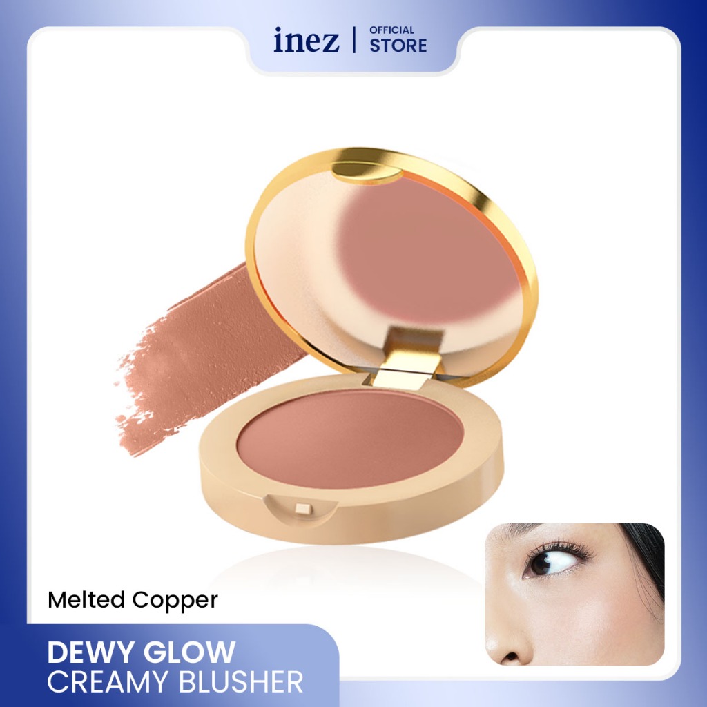 Inez Dewy Glow Creamy Blusher Krim Blush On Makeup Riias Pengantin Tahan Lama
