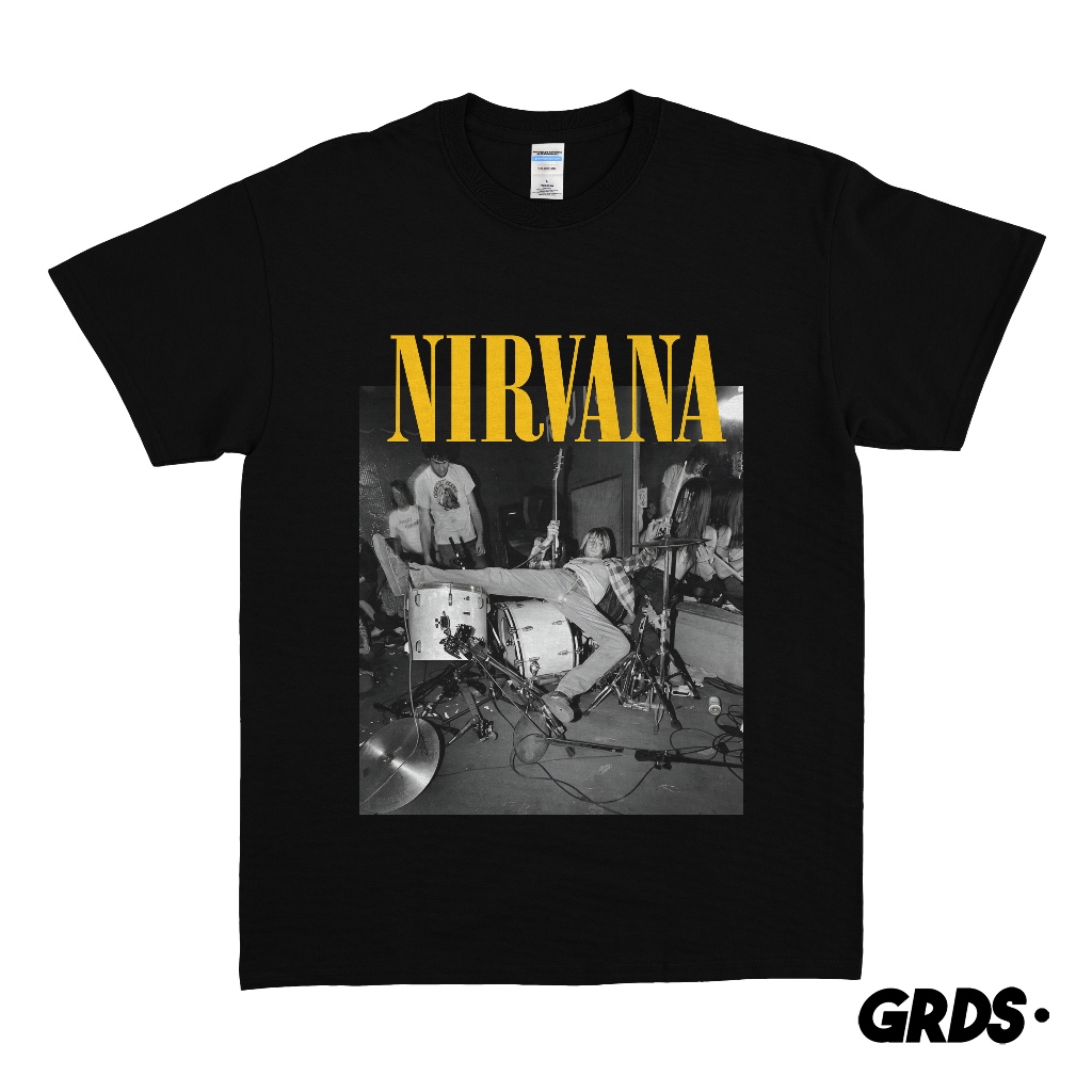 KAOS NIRVANA / T-SHIRT NIRVANA FREE STICKER