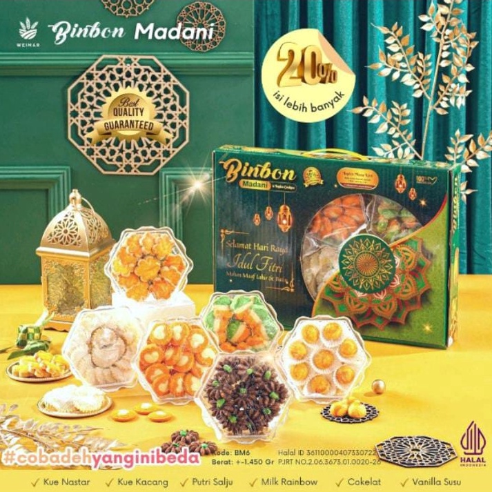 

TERBUKTI bingkisan lebaran kue kering isi 6 toples cookies free kartu ucapan