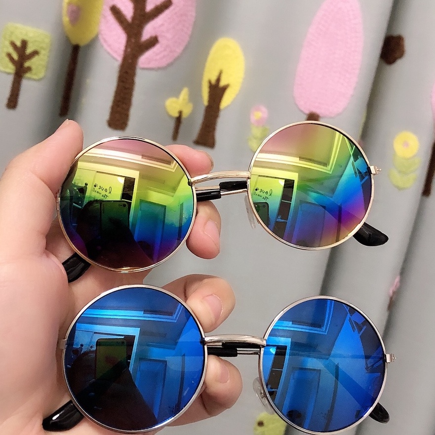 Wah Boboho Kacamata Bulat Anak Laki Laki Sunglasses Lensa Hitam Kaca Mata Bulet 2 3 Tahun Gaya Murah