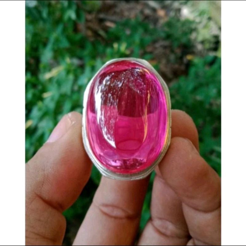 batu cincin merah siem rose kulitas super dim 30x20