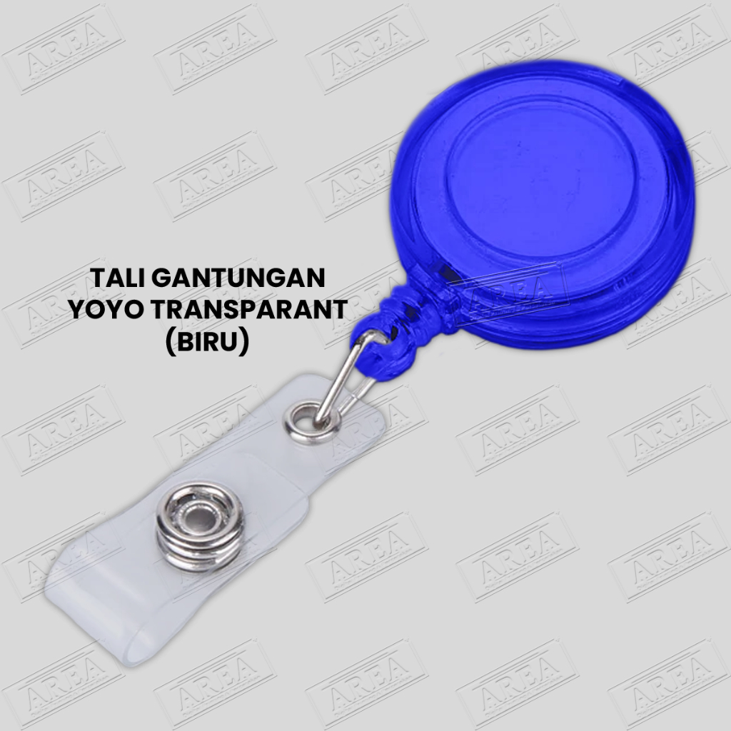 

Tali Gantungan ID Card Yoyo Biru (Transparant Color)/Gantungan Kartu ID Card/Klip Kartu ID Card