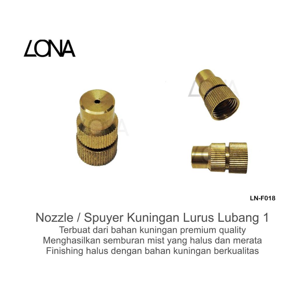 Nozzle Sprayer Elektrik Kuningan Lurus