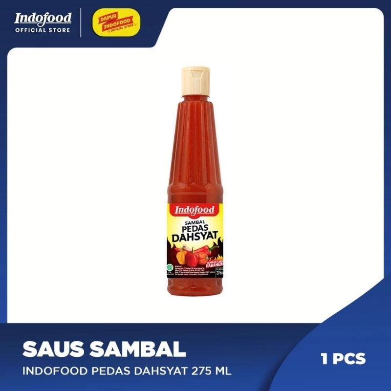 

HR Mart Indofood Saos pedas Dahsyat 275ml Saos botol saos meja