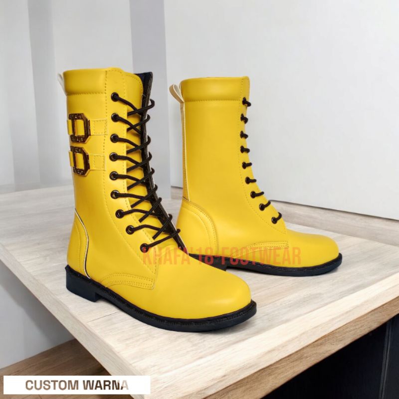 SEPATU BOOTS PDL CUSTOM WARNA , PASKIBRA / LKBB