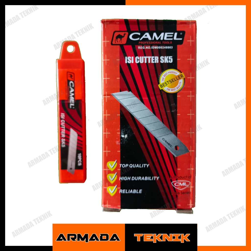 

Refil Pisau Cutter Besar/Isi Cutter Besar 5 pcs Camel