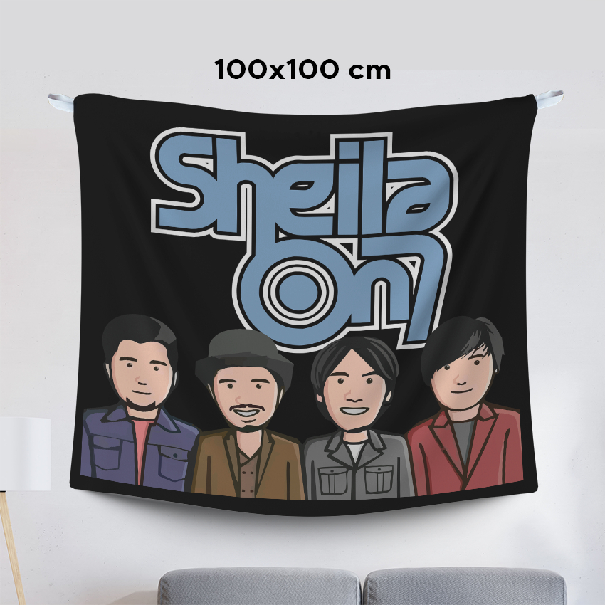 POSTER KAIN TAPESTRY BENDERA SHEILA ON 7 SO7 CHIBI JUMBO