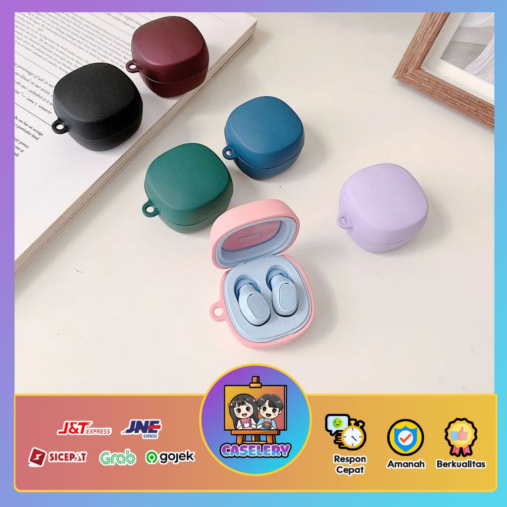 Case WM01 WM02 Baseus Encok Earphone Silikon Warna Polos