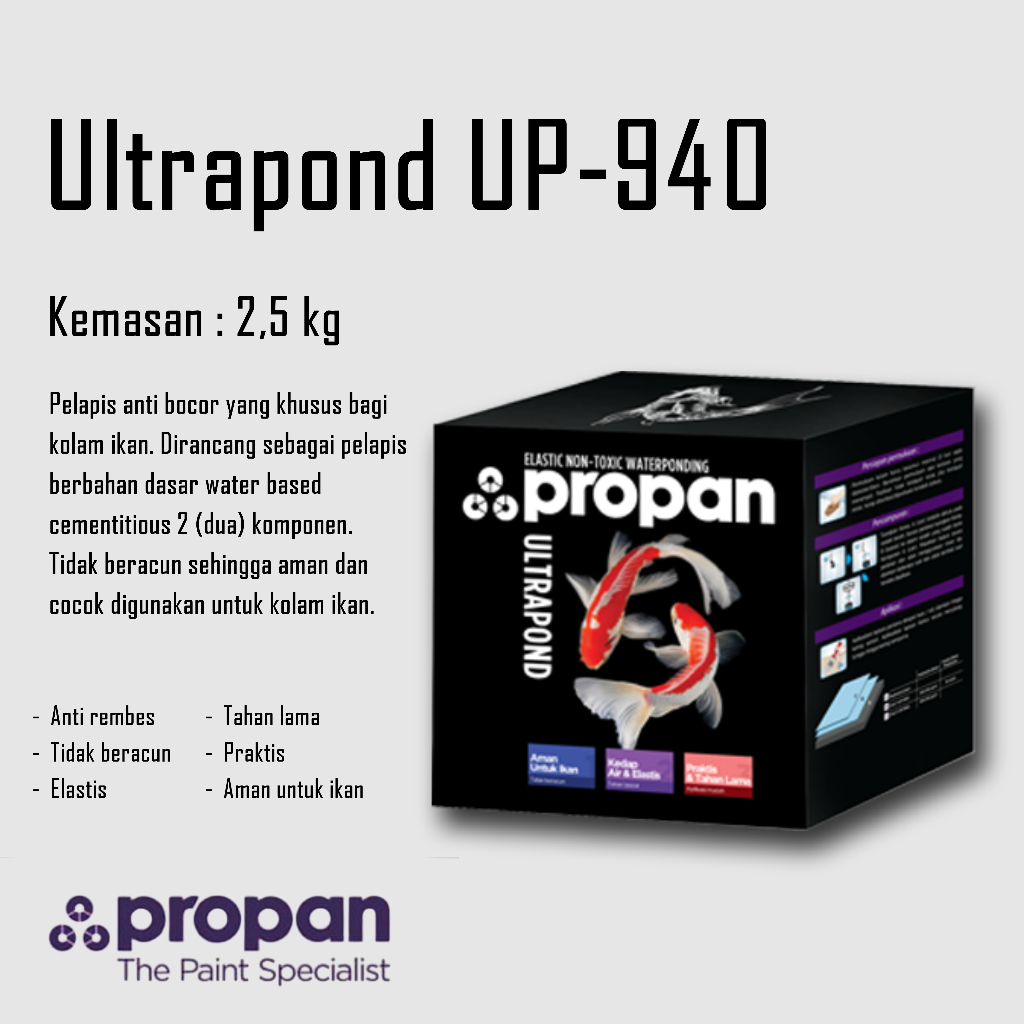 PROPAN - ULTRAPOND UP-940/ Cat Anti Bocor/ Khusus Kolam Ikan/ CAT KOLAM IKAN