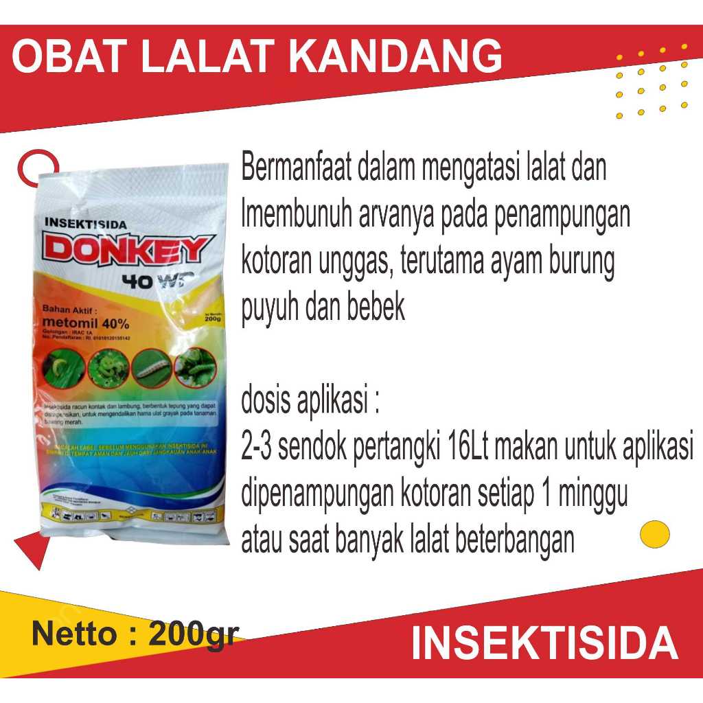 Insektisida Obat kandang Ayam, Bebek, Unggas, Puyuh, Anti Lalat, Ulat, Larva, Ngengat