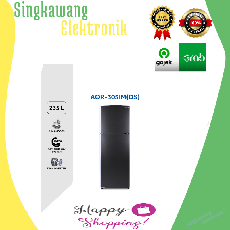 KULKAS 2 PINTU AQUA AQR-305IM-DS