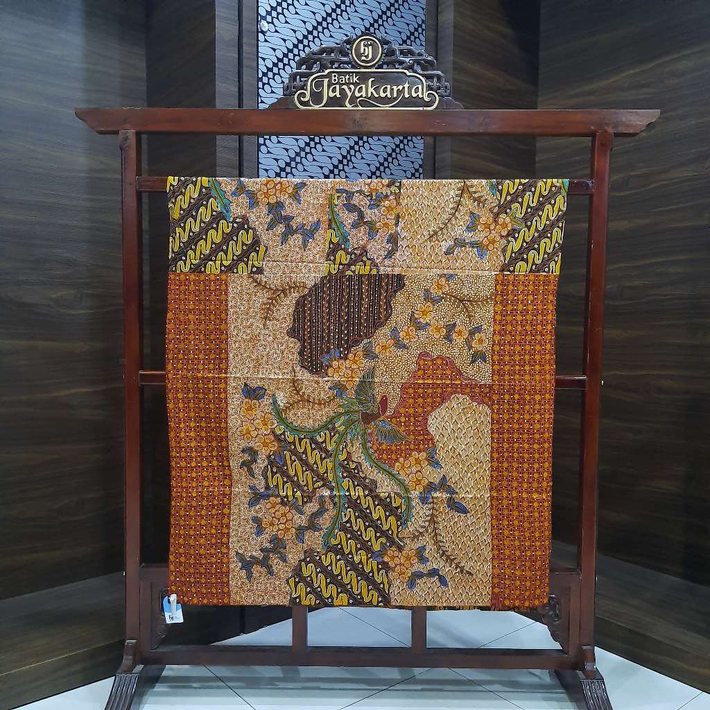 Kain Batik Tulis Pola Kemeja Panjang Bahan Satin Saten Premium