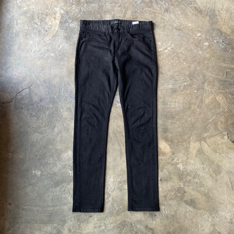 Jeans Denim Non Selvedge Plac Black Second Original