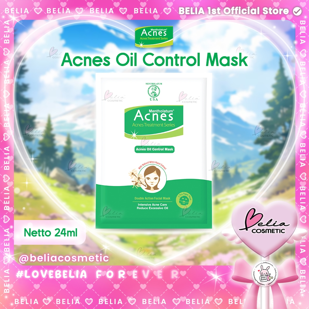 ❤ BELIA ❤ Acnes Oil Control Mask (Masker khusus jerawat dan kulit berminyak) 24ml | Rohto