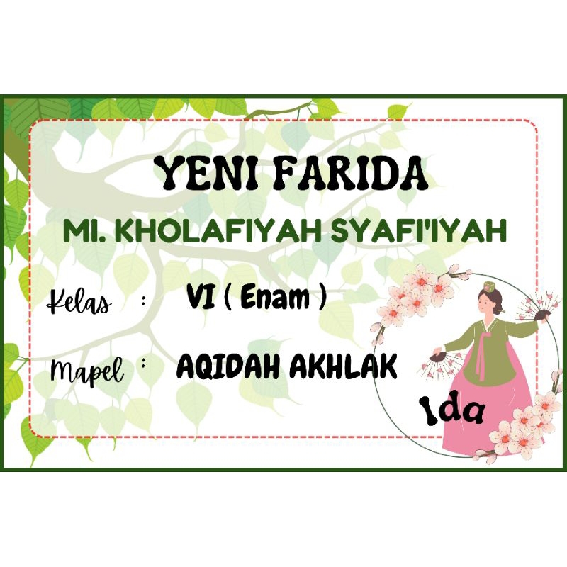 

Sticker Buku Custome