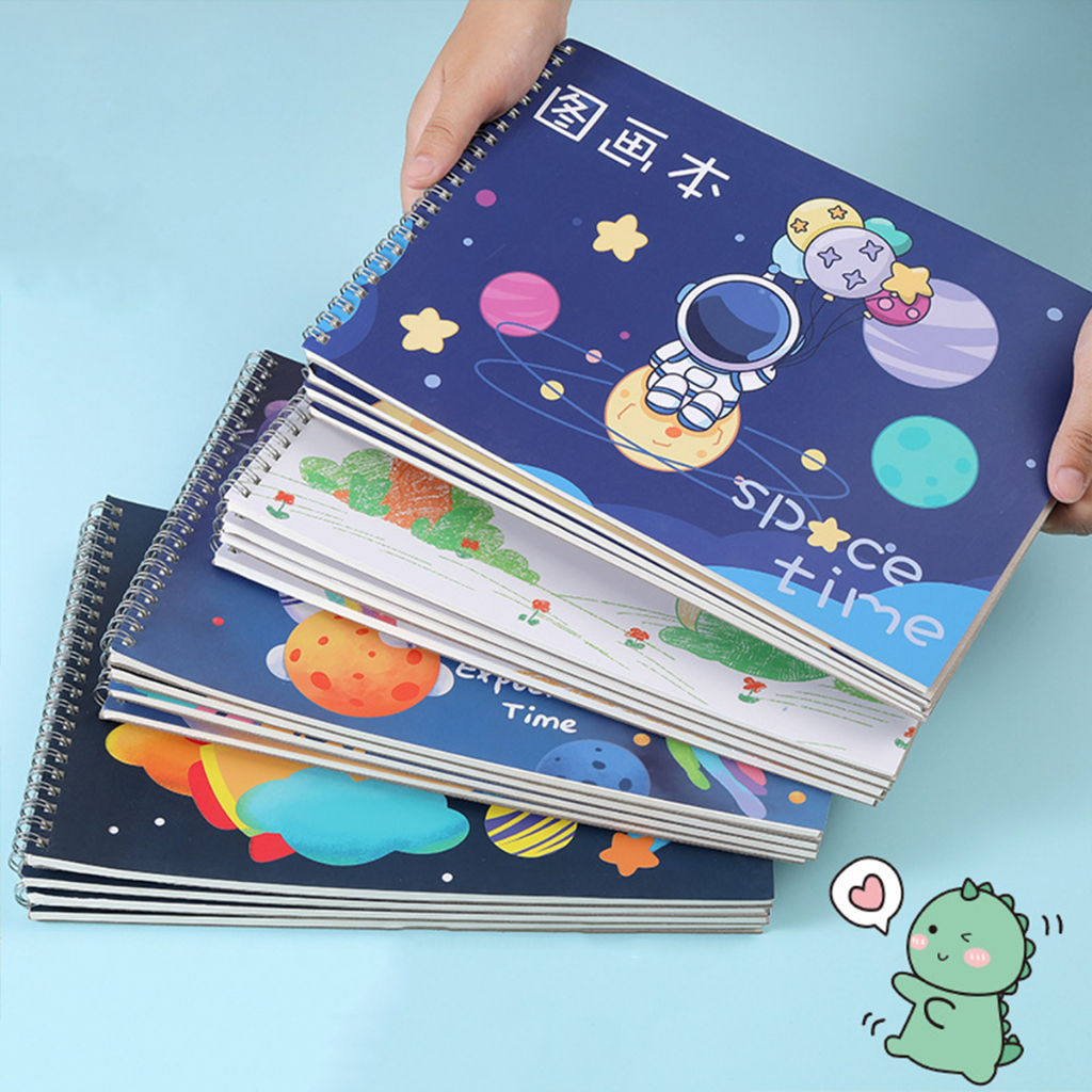 

BUKU GAMBAR POLOS A4 ANAK DRAWING BOOK RING BUKU MEWARNAI KARAKTER KARTUN SKETCH BOOK LUCU UNTUK SEKOLAH PELAJAR