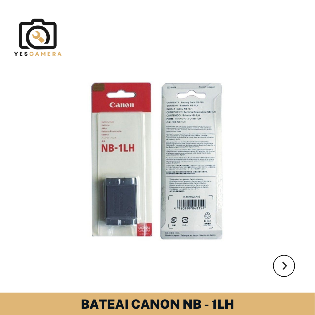 Baterai Canon NB-1LH for CanonIXUS S100/S110/S200/S230/S300/S330/S400/S410/S500