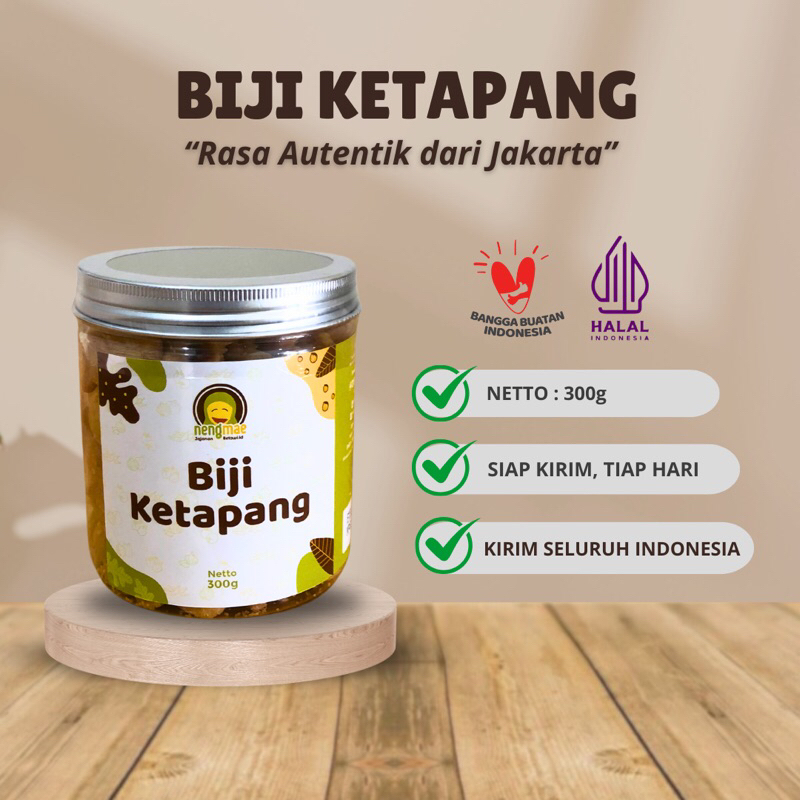 

Biji Ketapang Toples Kecil - Oleh Oleh Khas Jakarta | Neng Mae