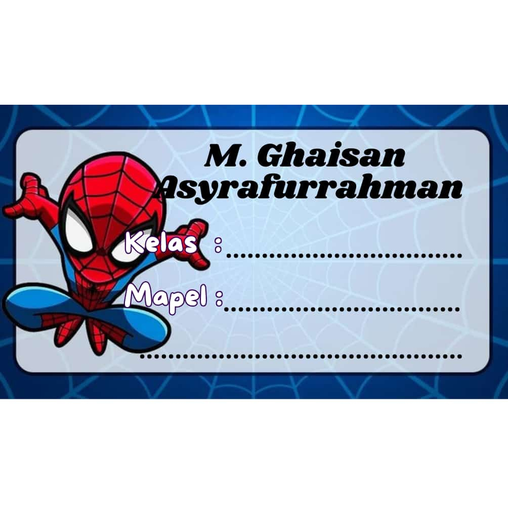 

Label Stiker Buku (Custom) Motif Cowok