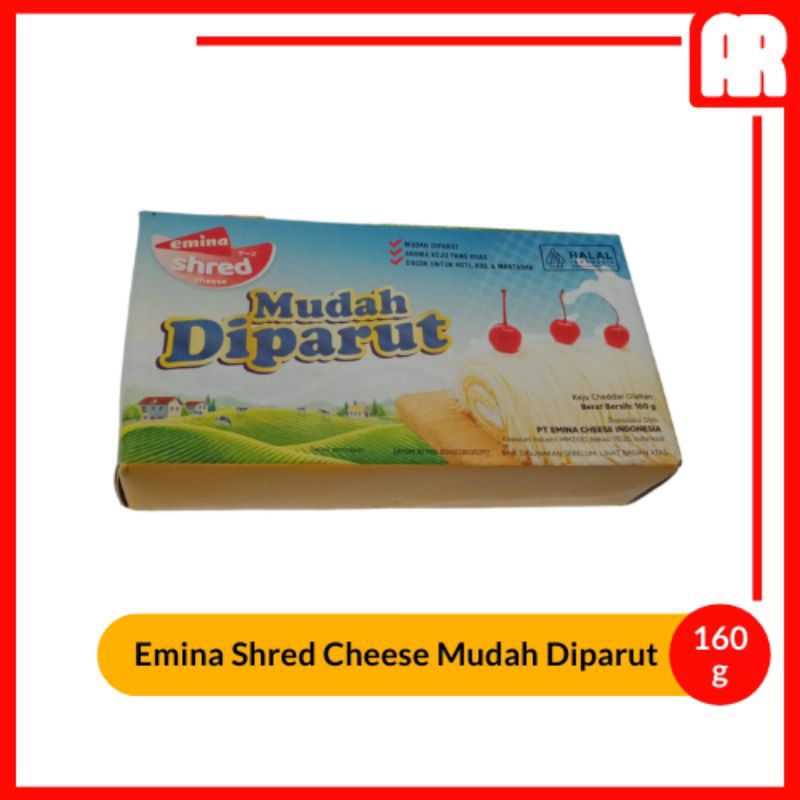 

Emina Cheese Block Shred Mudah Diparut 160gr - Keju Parut - Keju Cheddar | AR Ostore