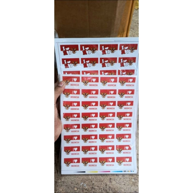 

Stiker merah putih edisi kemerdekaan Republik Indonesia/stiker cutting merah putih