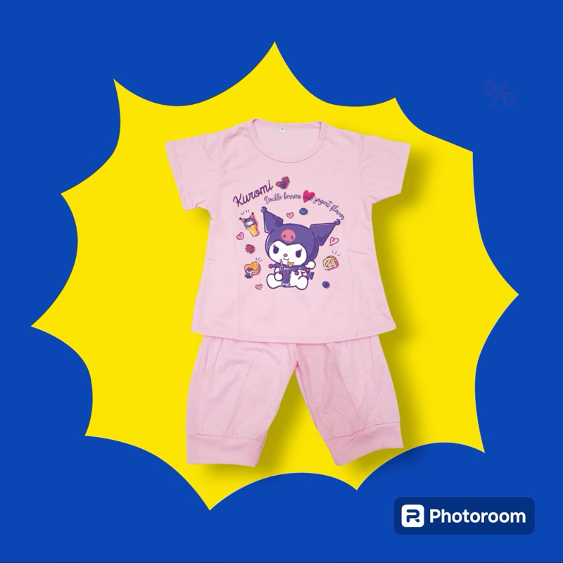 BAJU ANAK CEWEK KUROMI/BAJU ANAK PEREMPUAN/BAJU ANAK CEWEK/STELAN ANAK CEWEK/STELAN VIRAL/BAJU ANAK 