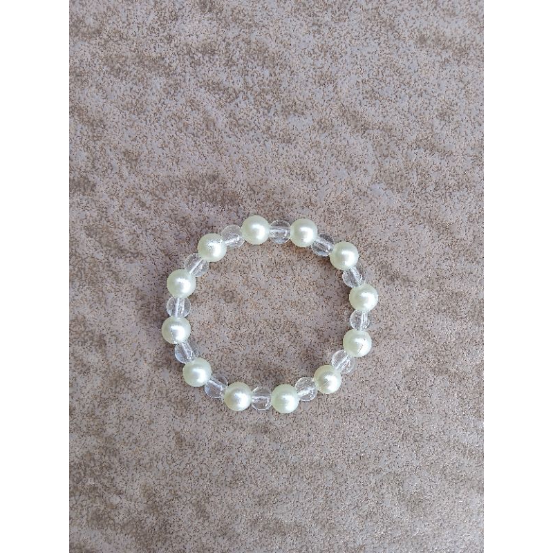 Gelang mutiara manik manik putih 8mm