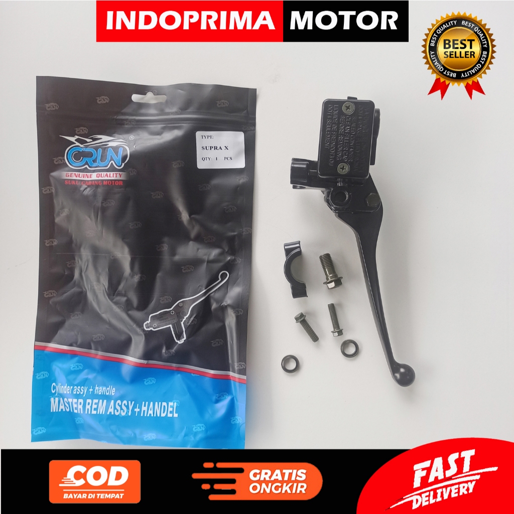 CRUN MASTER REM DEPAN + HANDEL SUPRA X. TABUNG MINYAK REM DAN HANDEL SUPRA FIT LAMA KEV KRS