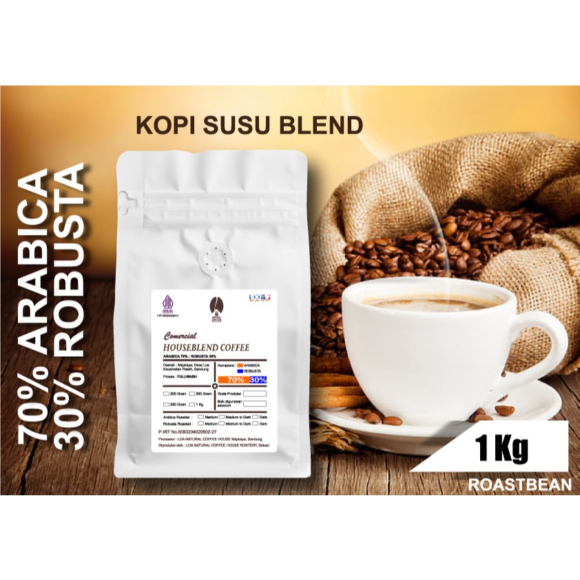 

HOUSEBLEND COMMERCIAL COFFEE 70% ARABICA + 30% ROBUSTA 1 KG