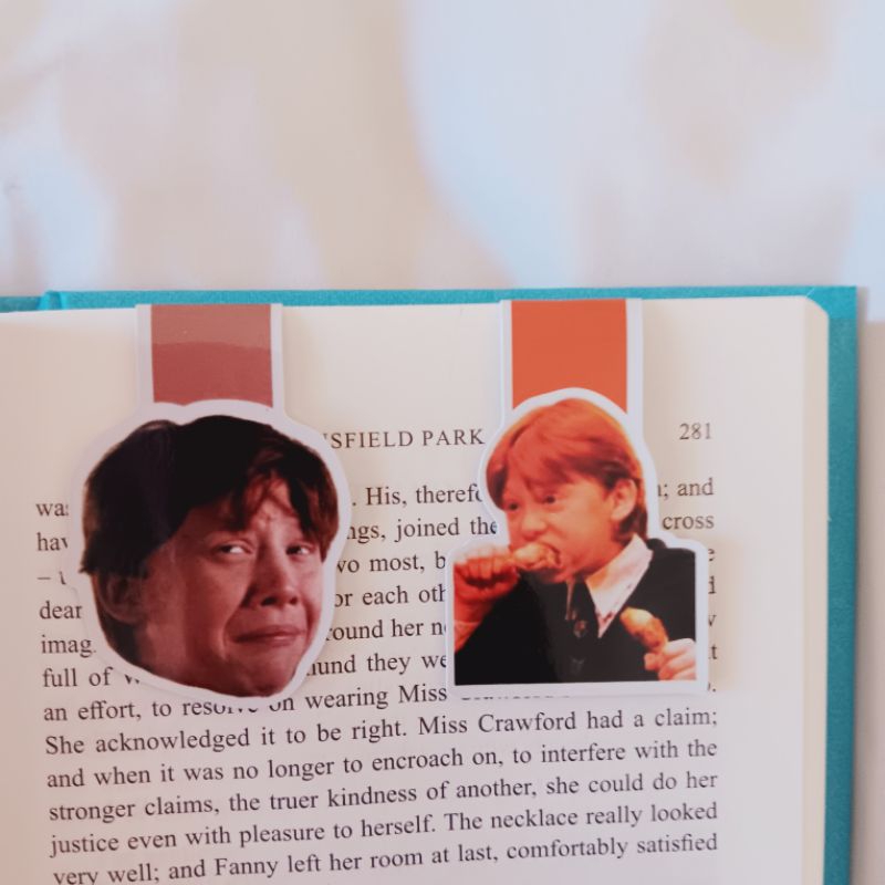 

pembatas buku magnet / magnetic bookmark ron weasley