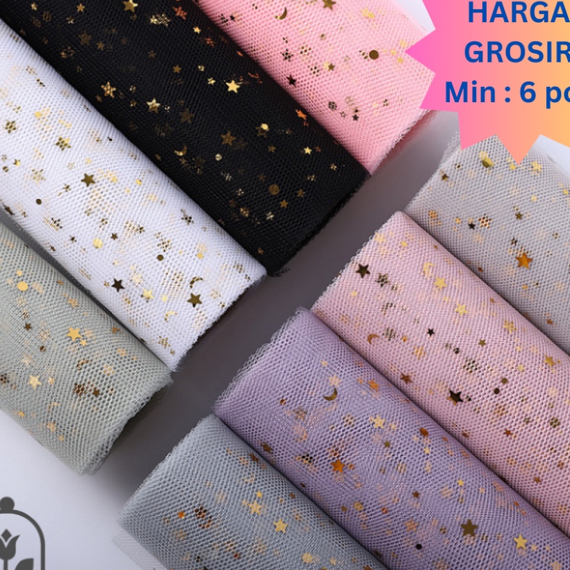

KI3 1ROLL 48 cm x 45 cm Kertas Buket Motif JARING Glitter Bintang Star Bulan Moon Buket Bunga Flower Wrapping Kertas Bunga Flower Paper Cellophane Kado Korea Florist
