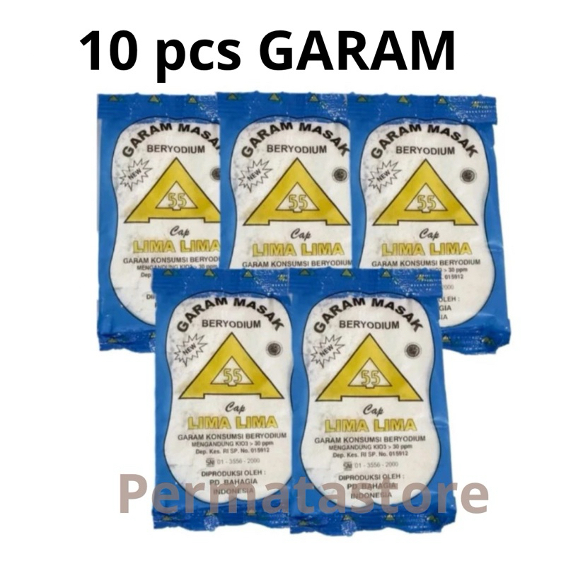

10 Pcs Garam Beryodium Bumbu Masakan Serbaguna Penyedap Rasa Asin