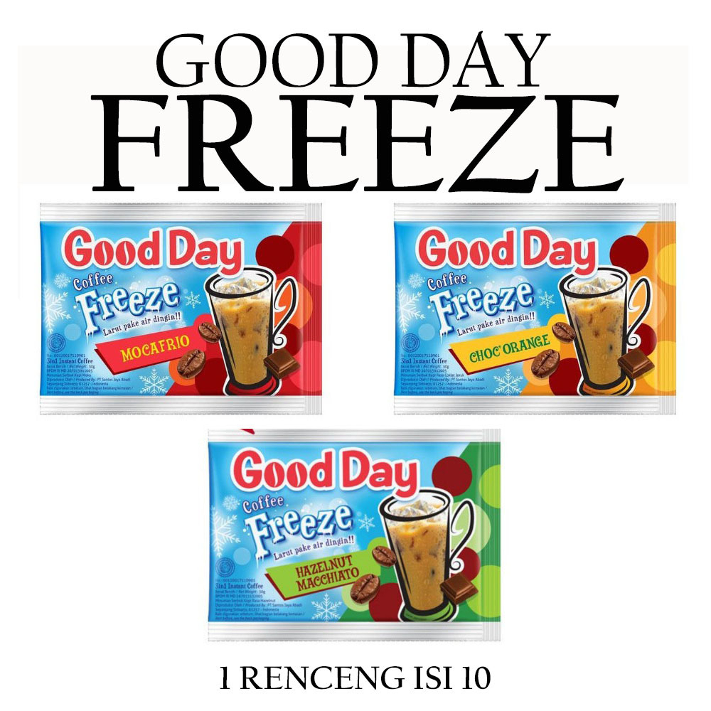 

Good day FREEZE Mocafrio, Choc'o'range & Hazelnut 30g RENCENG ( ISI 10 )