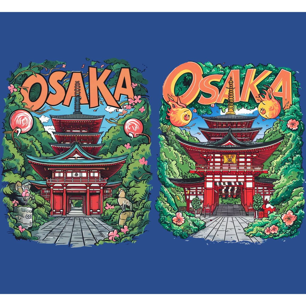 OSAKA JAPAN Sablon Setrika/Sablon DTF Printing Siap Press Kaos/Sweatshirt/Crewneck/Hoodie/Totebag/Sw