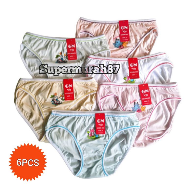 [ 6PCS ] Celana Dalam Golden Nick 1134 | CD Golden Nick Remaja