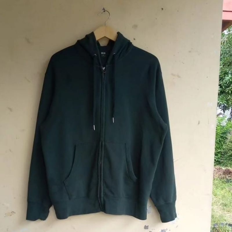 Zipper Hodie Uniqlo jotol sz XL Tebal Pekat (minus noda ball)