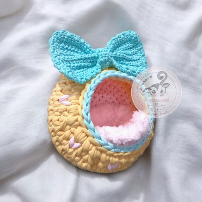 Hanging Pouch Rajut Sugar Glider Hand Made Crochet | Cute Ball Series